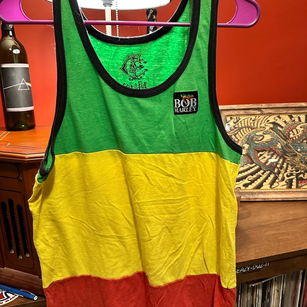 Men’s Authentic Reggae Bob Marley Tank Top M